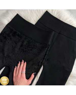 ЛЕГИНСЫ ТКАНЬ УТЕПЛЁННЫЕ С МЕХОМ