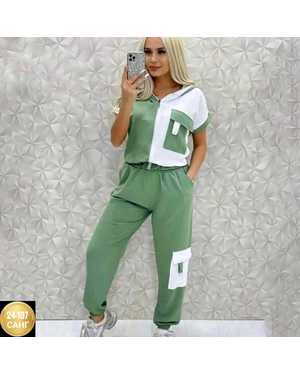 ЖЕНСКИЙ КОСТЮМ ДВОЙКА ТКАНЬ СИНГАПУР