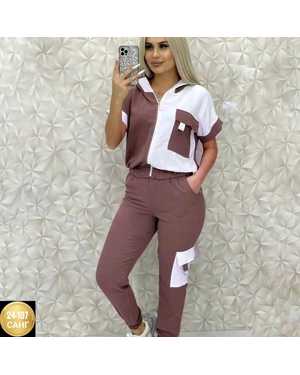 ЖЕНСКИЙ КОСТЮМ ДВОЙКА ТКАНЬ СИНГАПУР