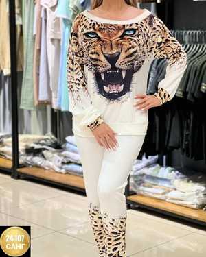 ЖЕНСКИЙ КОСТЮМ ДВОЙКА ТКАНЬ ТРИКОТАЖ С СУБЛИМАЦИЯ