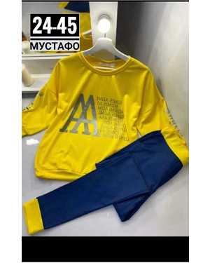 ЖЕНСКИЙ КОСТЮМ ДВОЙКА ТКАНЬ ТРИКОТАЖ + ДЖИНСА