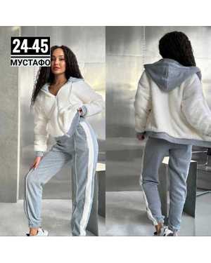 ЖЕНСКИЙ КОСТЮМ ТКАНЬ БАРАШКА + ФЛИС С НАЧЁСОМ