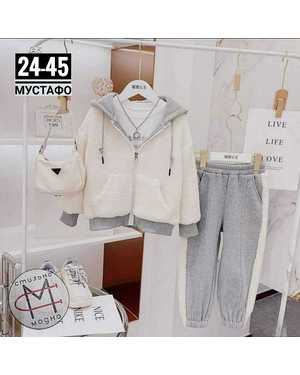 ЖЕНСКИЙ КОСТЮМ ТКАНЬ БАРАШКА + ФЛИС С НАЧЁСОМ