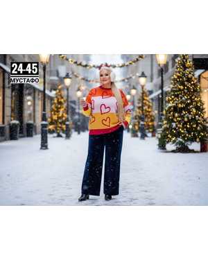 СВИТЕР ТКАНЬ КАШЕМИР ЛАПША