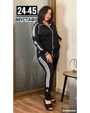 ЖЕНСКИЙ КОСТЮМ ДВОЙКА ТКАНЬ ТРИКОТАЖ АДИДАС