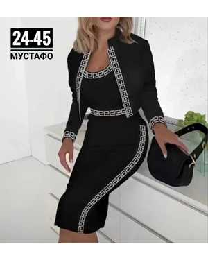 ЖЕНСКИЙ КОСТЮМ ДВОЙКА ТКАНЬ ТРИКОТАЖ