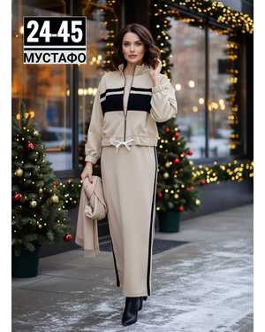 ЖЕНСКИЙ КОСТЮМ ДВОЙКА ТКАНЬ ДВУНИТКА