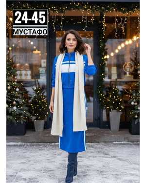 ЖЕНСКИЙ КОСТЮМ ДВОЙКА ТКАНЬ ДВУНИТКА