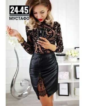 ЮБКА ТКАНЬ ЭКО КОЖА