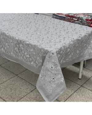 Скатерть сверху органза внизу однотонная ткань Размер 150 на 220см