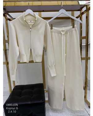ЖЕНСКИЙ КОСТЮМ ТКАНЬ ВЯЗАНЫЙ