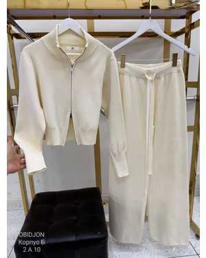 ЖЕНСКИЙ КОСТЮМ ТКАНЬ ВЯЗАНЫЙ