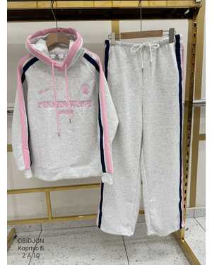 ЖЕНСКИЙ КОСТЮМ ТКАНЬ УТЕПЛЁННЫЙ С НАЧЕСОМ