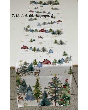 Дорожка новогодний рисунок Материал:Велюр Размер 35 на 180см