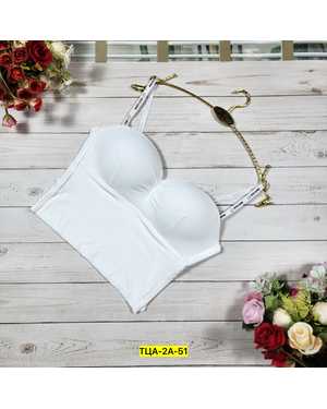 Женский топ с поролоном. Состав : Полиэстер, эластан