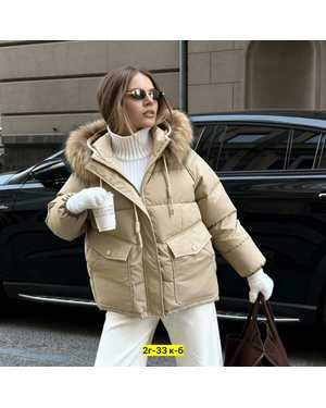 КУРТКА ТКАНЬ МЕХ СЪЕМНЫЙ