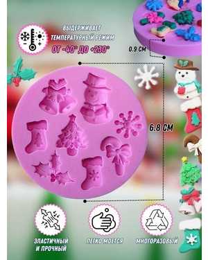 Молд для шоколада новогодний