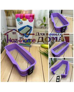 Силиконовая форма со стеклянным дном разъемная Прямоугольная Размер: д- 27см ш-13 см, высота 6см