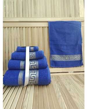 Комплект из Четырёх полотенца VERSACE Материал: Махра Состав: 100% хлопок Плотность: 400г/м2 Размер: 70*130 СМ- 1 шт, 50*80 СМ- 1 шт, 30*70 СМ - 1 шт, 30*30 СМ - 1 шт