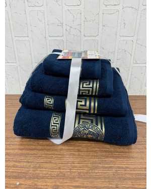 Комплект из Четырёх полотенца VERSACE Материал: Махра Состав: 100% хлопок Плотность: 400г/м2 Размер: 70*130 СМ- 1 шт, 50*80 СМ- 1 шт, 30*70 СМ - 1 шт, 30*30 СМ - 1 шт