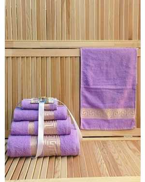 Комплект из Четырёх полотенца VERSACE Материал: Махра Состав: 100% хлопок Плотность: 400г/м2 Размер: 70*130 СМ- 1 шт, 50*80 СМ- 1 шт, 30*70 СМ - 1 шт, 30*30 СМ - 1 шт