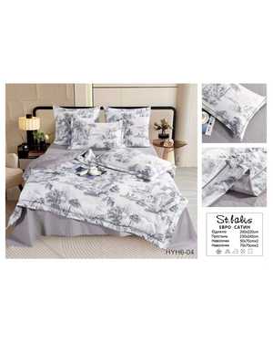 Комплект постельного белья с готовым одеялом от фирмы St.Balis. Вид ткани: Сатин Хлопок Наполнитель одеяло: 100% шелк Тусса Плотность одеяло: 300г/м(возможно замена на похожее)