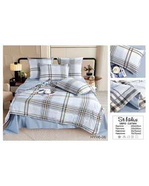 Комплект постельного белья с готовым одеялом от фирмы St.Balis. Вид ткани: Сатин Хлопок Наполнитель одеяло: 100% шелк Тусса Плотность одеяло: 300г/м(возможно замена на похожее)
