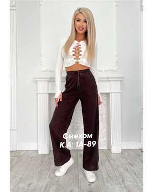 БРЮКИ В РАЗМЕР ТКАНЬ ВЕЛЬВЕТ НА ФЛИСЕ