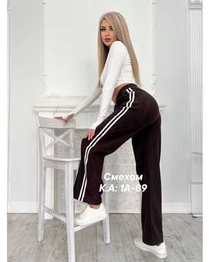 БРЮКИ В РАЗМЕР ТКАНЬ ВЕЛЬВЕТ НА ФЛИСЕ