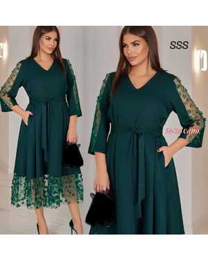 БРЮКИ ТКАНЬ ТРИКОТАЖ С СЕТКОЙ