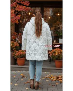 КУРТКА ТКАНЬ СИНТЕПОНОМ С БАРАШКА НАТУРАЛЬНЫЙ