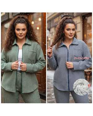 РУБАШКА ТКАНЬ ДРАП С ПОЛНЫМ МЕХОМ