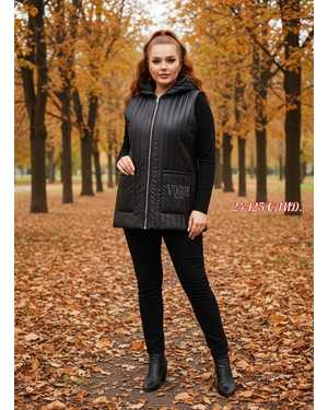 ЖИЛЕТКА ТКАНЬ СИНТИПОН С ПОДКЛАДКА СО СТРАЗАМИ