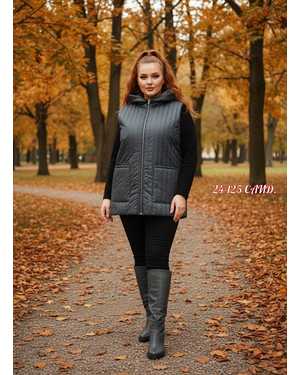 ЖИЛЕТКА ТКАНЬ СИНТИПОН С ПОДКЛАДКА СО СТРАЗАМИ