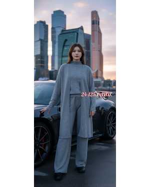ЖЕНСКИЙ КОСТЮМ ТРОЙКА ТКАНЬ КАШЕМИРОВЫЙ ЛАПША