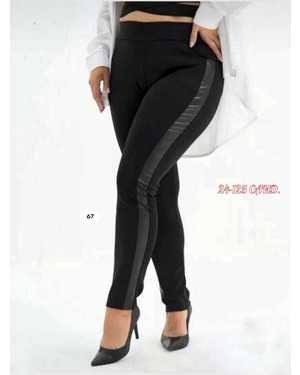 ШТАНЫ ТКАНЬ ТРИКОТАЖ С ЭКО-КОЖА