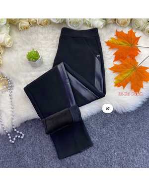 ШТАНЫ ТКАНЬ ТРИКОТАЖ С ЭКО-КОЖА