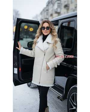 ДУБЛЁНКА ТКАНЬ КОЖА С НАТУРАЛЬНЫМ МЕХОМ