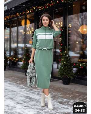 ЖЕНСКИЙ КОСТЮМ ДВОЙКА ТКАНЬ ДВУНИТКА