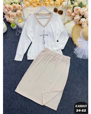 ЖЕНСКИЙ КОСТЮМ ДВОЙКА ТКАНЬ ЛАПША