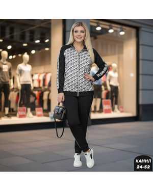 ЖЕНСКИЙ КОСТЮМ ДВОЙКА ТКАНЬ ТРИКОТАЖ