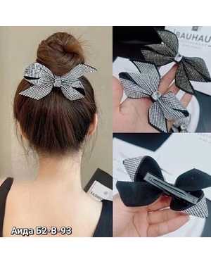 Женская заколка-бант для волос с кристаллами