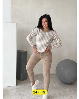 ЖЕНСКИЙ КОСТЮМ ДВОЙКА ТКАНЬ ВЯЗКА