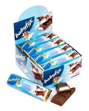 BABYFOX Бебифокс батончик Молочный шоколад В упаковке 30шт по 45г