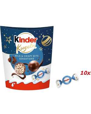 Киндер шоколадные шарики в молочном шоколаде 90г