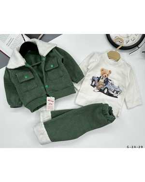 ДЕТСКИЙ КОСТЮМ ТРОЙКА ТКАНЬ ВЕЛЬВЕТ ( ВНУТРИ НАЧЕС )