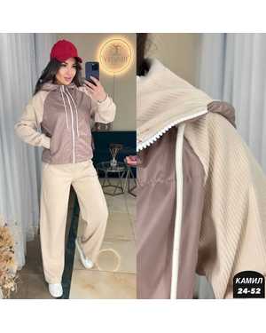 ЖЕНСКИЙ КОСТЮМ ДВОЙКА ТКАНЬ ТЁПЛАЯ ЛАПША + ПЛАЩЁВКА (КОФТА), ТЁПЛАЯ ЛАПША (ШТАНЫ)