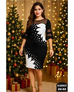 ПЛАТЬЕ ТКАНЬ ТРИКОТАЖ+СУМБУЛИМА