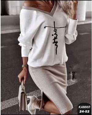 ЖЕНСКИЙ КОСТЮМ ДВОЙКА ТКАНЬ ЛАПША