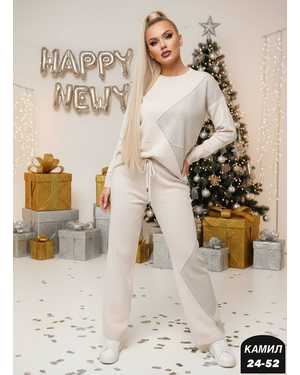 ЖЕНСКИЙ КОСТЮМ ДВОЙКА ТКАНЬ КАШЕМИР С СТРАЗАМИ